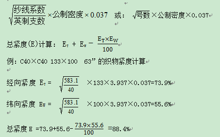 织物紧度